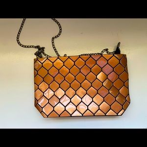 Geometric copper color purse